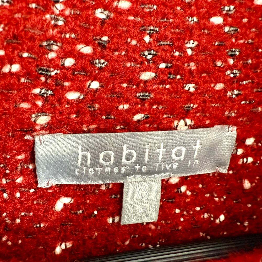 Habitat Sz XS Burnt Orange Wearable Art to Wear Winter Sweater Blouse Shirt Top - Picture 3 of 7